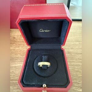 Cartier Gold Wedding Band Ring, 5.5